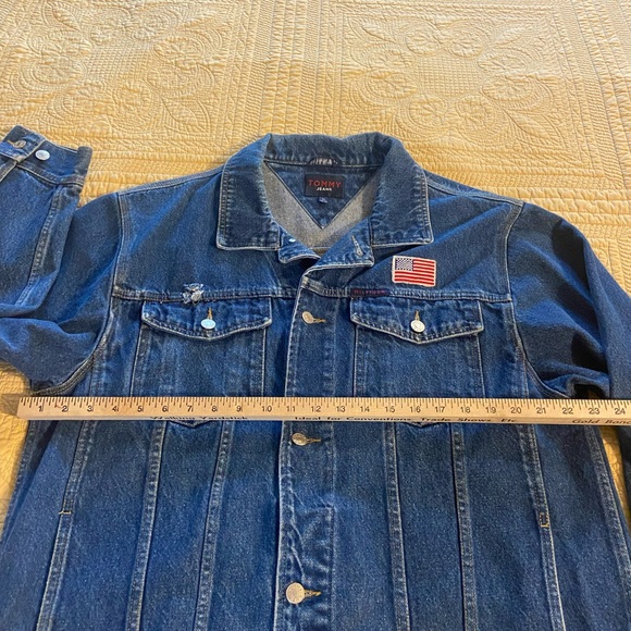 Tommy Jeans VTG Y2K VSCO Unisex Denim Jean Jacket XL #162503 Trucker - Picture 5 of 13